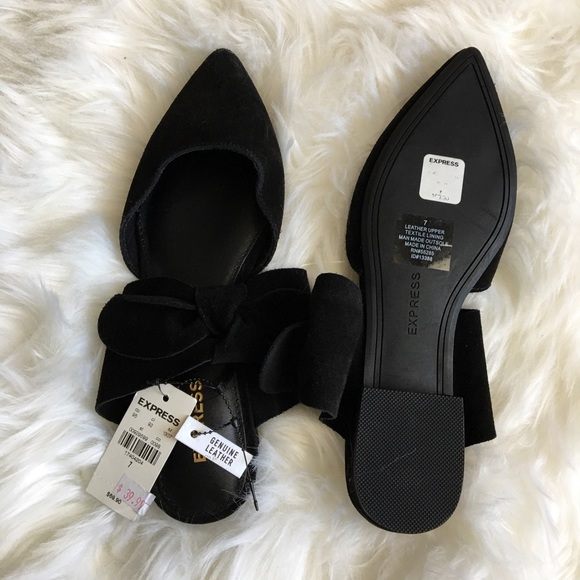 NWT Express leather pointy bow flats size 7 - Picture 3 of 3